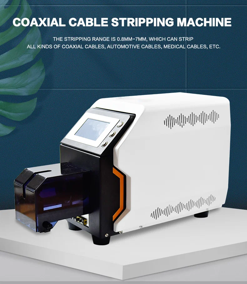 Máquina de decapagem de cabos coaxiais, Máquina de decapagem de cabos coaxiais, Máquina de decapagem de cabos coaxiais 