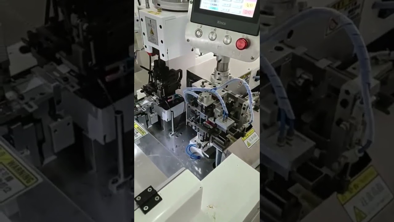 Máquina Automática de Corte e Crimpagem Dupla Cabeça para Chicotes Elétricos - Demonstração Real