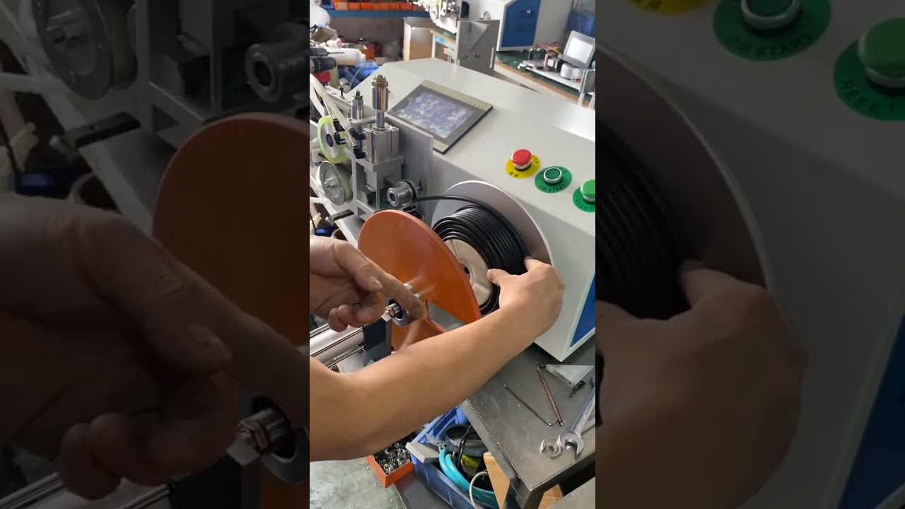 Máquina Automática de Mesa para Medição, Alinhamento, Corte, Enrolamento e Bobinamento de Fios (1 a 8 mm)