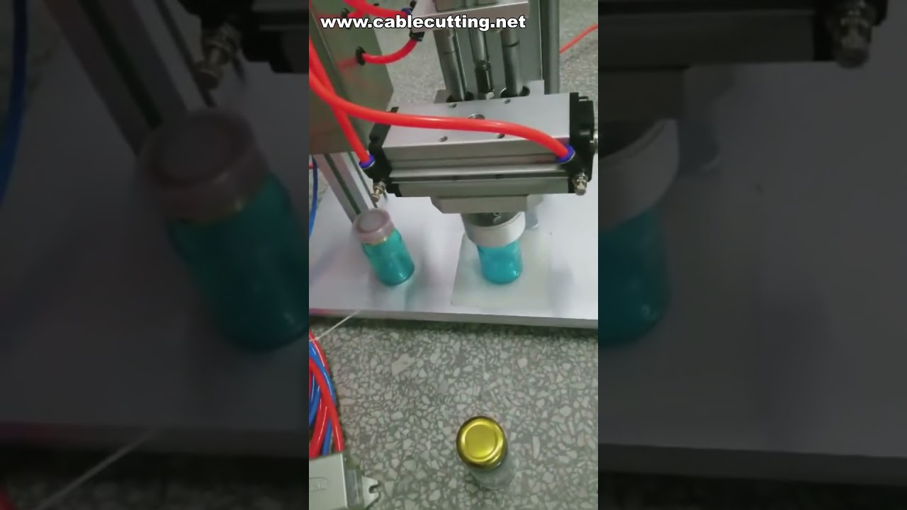 Máquina de Tampagem Pneumática de Bancada para Tampas Metálicas e Plásticas
