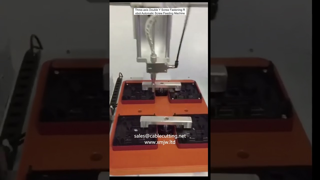 Robô de aperto de parafusos de três eixos com duplo Y e alimentação automática