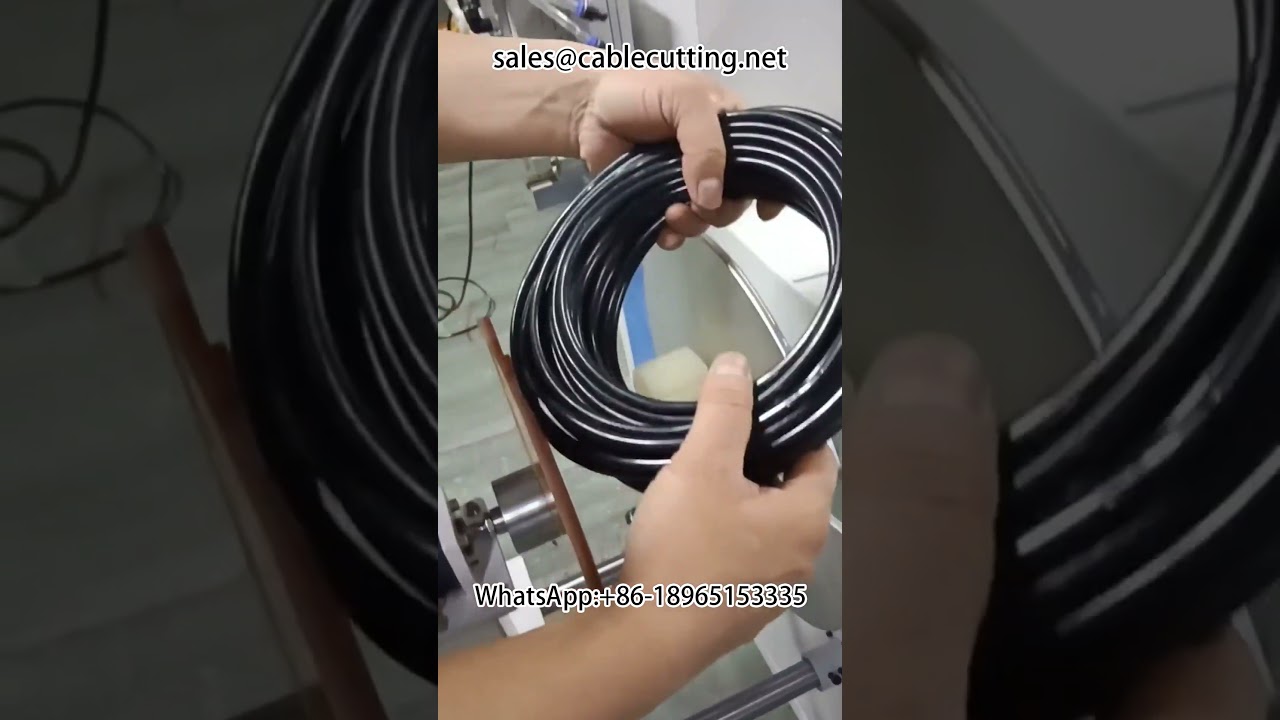 Máquina Automática para Contagem, Classificação, Corte e Rebobinagem de Tubos de Irrigação por Gotejamento