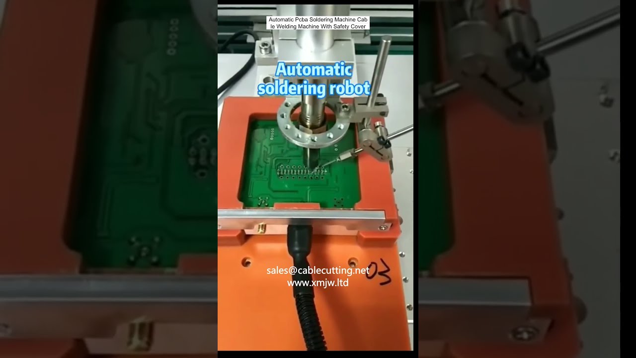 Máquina de Solda Automática para PCBA com Cobertura de Segurança | Soldagem de Cabos Eficiente