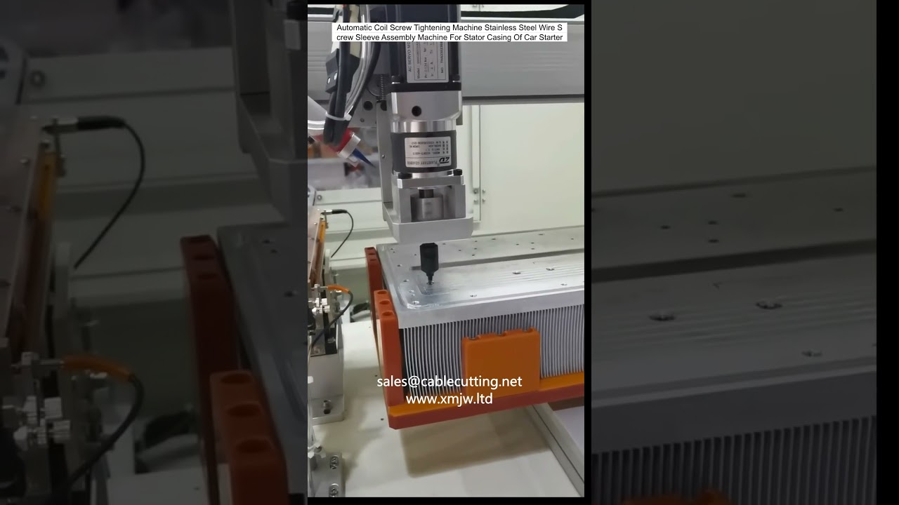 Máquina Automática de Apertar Parafusos em Bobina – Montagem de Bucha de Parafuso em Aço Inoxidável para Estatores