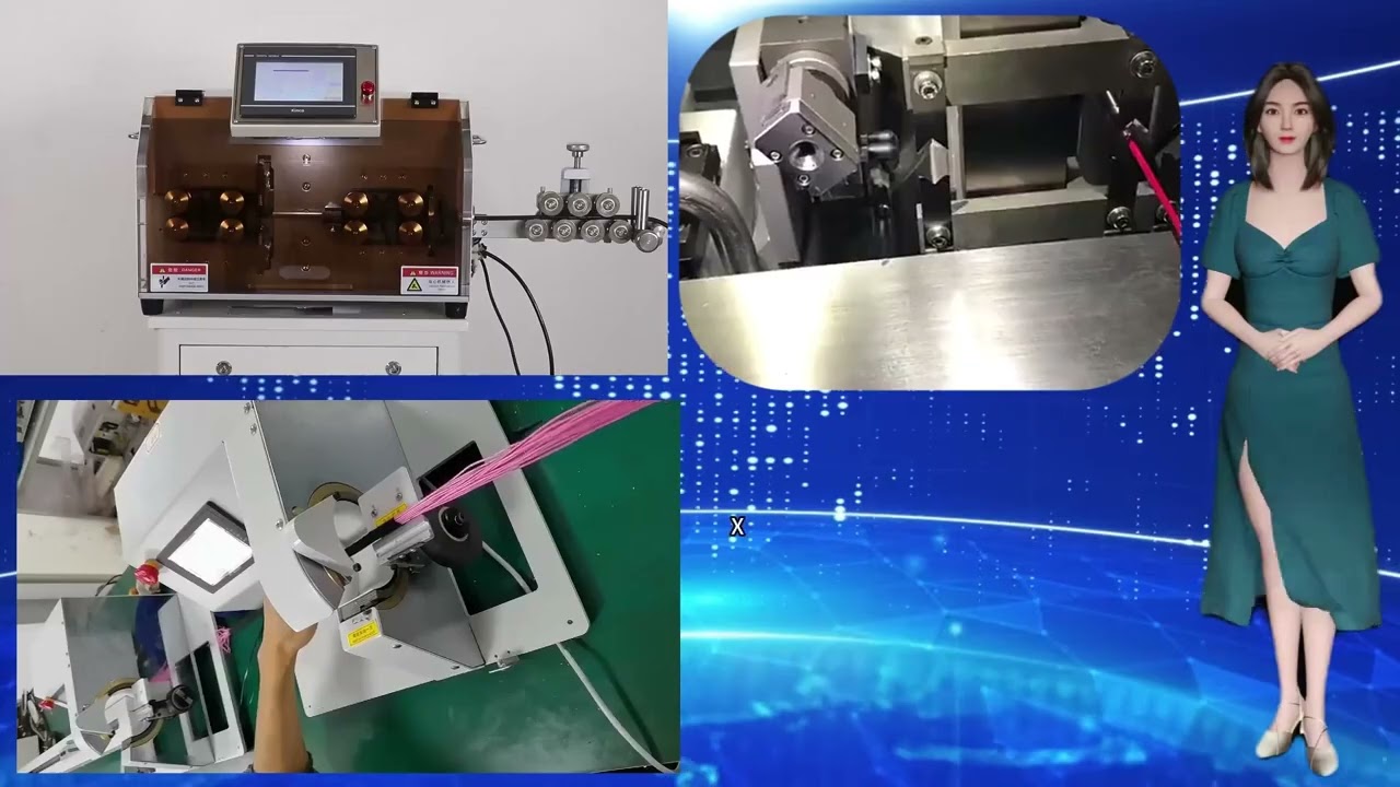 Máquina Semiautomática de Crimpagem de Terminais com Decapagem e Corte para Terminais Tubulares Pré-Isolados