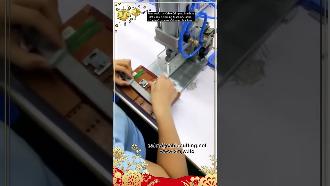 Máquina Pneumática de Crimpagem IDC para Cabos Planos e Conectores de Cabo Fita