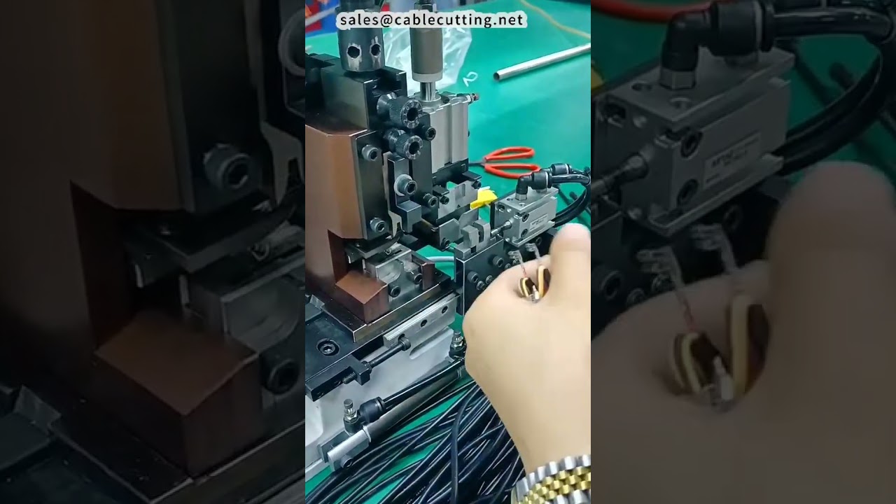 Máquina de Crimpar e Decapar Terminal Bandeira para Chicotes Elétricos | Demonstração Completa