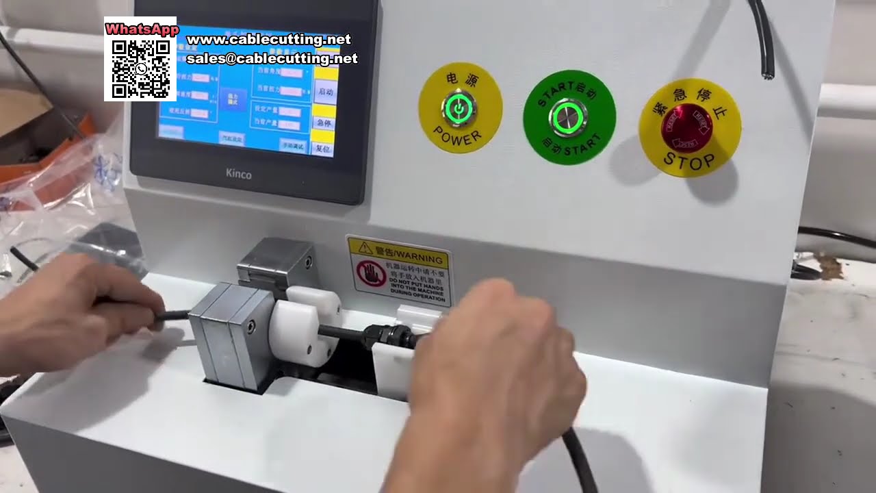 Máquina Horizontal de Aperto de Porcas e Decapagem de Fios para Chicotes Elétricos