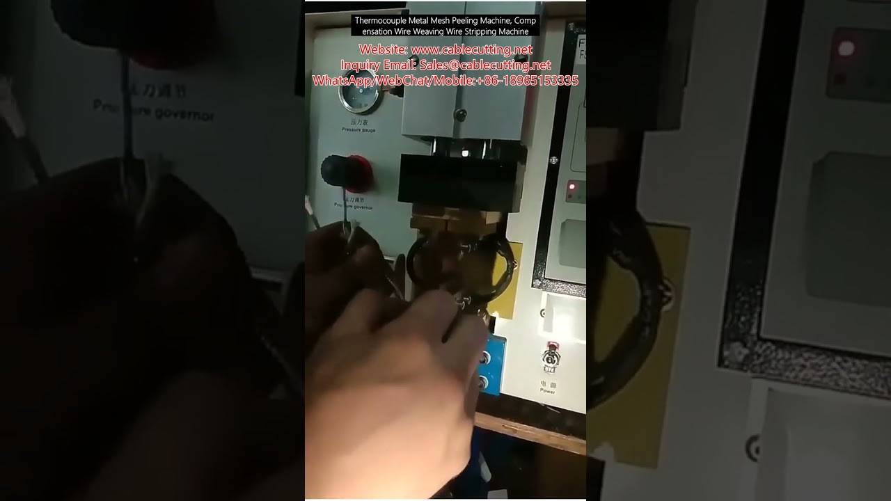 Máquina de Descascar Malha Metálica para Termopares | Equipamento para Fios de Compensação