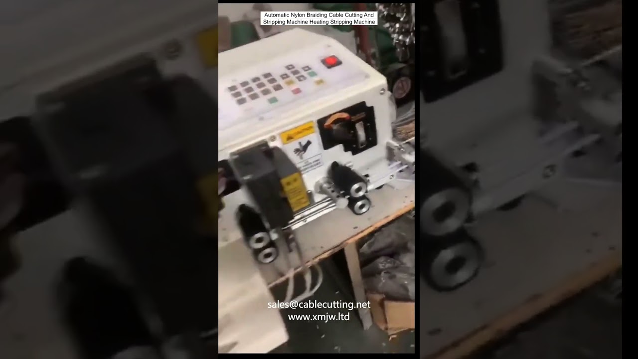 Máquina Automática de Corte e Decapagem para Cabos Trançados de Nylon com Aquecimento