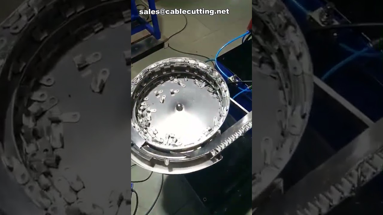 Máquina de Crimpagem com Prato Vibratório para Terminais Anel Isolados