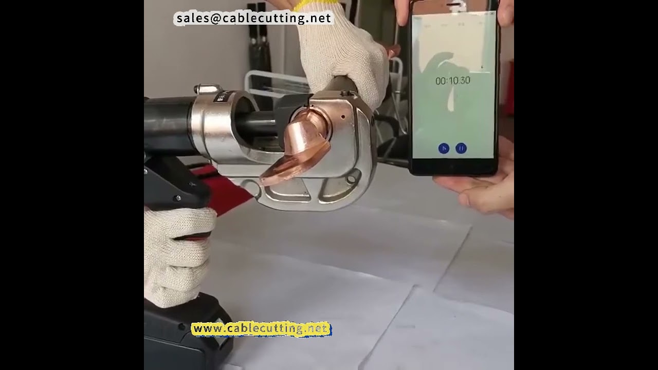 Alicate Hidráulico Elétrico Recarregável - Crimpador Tipo H para Cabos e Grampos