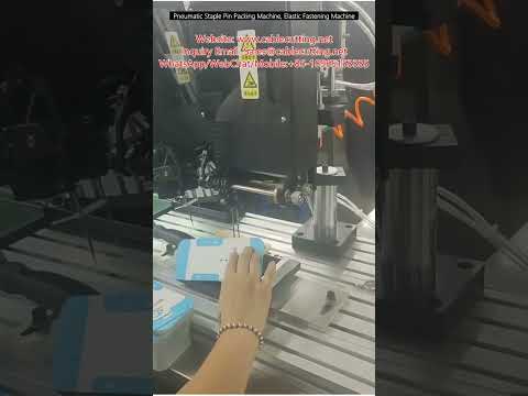 Máquina Pneumática de Embalagem com Grampos e Fixação Elástica | Automação Industrial