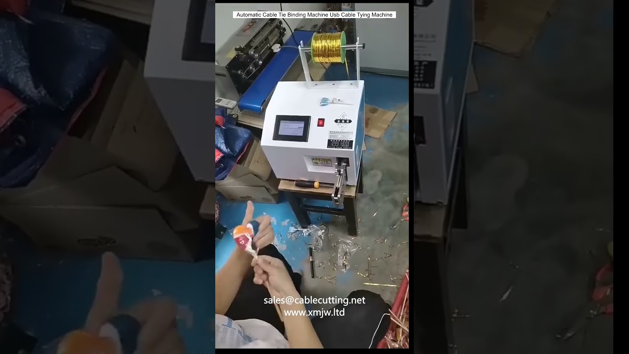 Máquina Automática de Amarrar Cabos USB com Abraçadeiras – Alta Eficiência