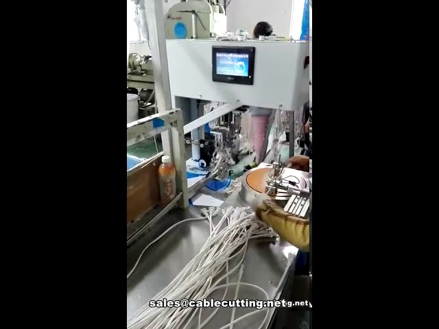 Máquina Automática para Enrolar e Amarrar Cabos de Força em Formato 8