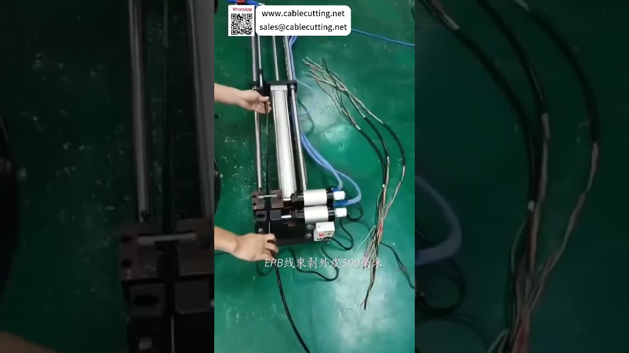 Máquina Pneumática Horizontal de Decapagem para Chicotes Elétricos EPB – Processamento de Bainha Externa de 500mm