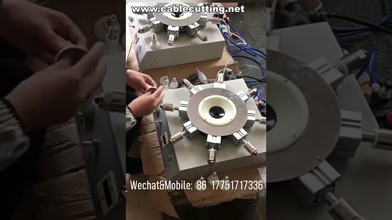 Máquina de Montagem de Lâmpadas LED: Alicate de Crimpagem e Fixador de Cabeça | Automação Industrial