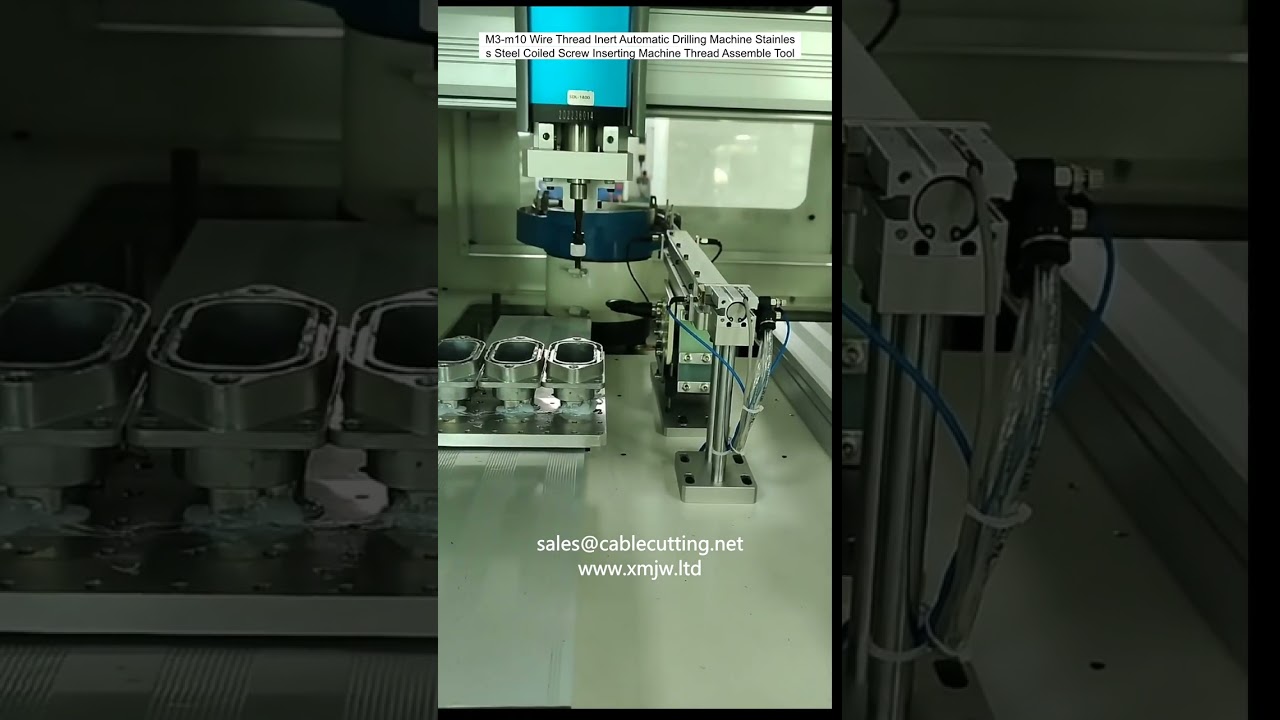 Máquina Automática de Inserção de Rosca Helicoidal M3-M10 – Perfuratriz e Inseridora de Parafusos em Bobina de Aço Inoxidável