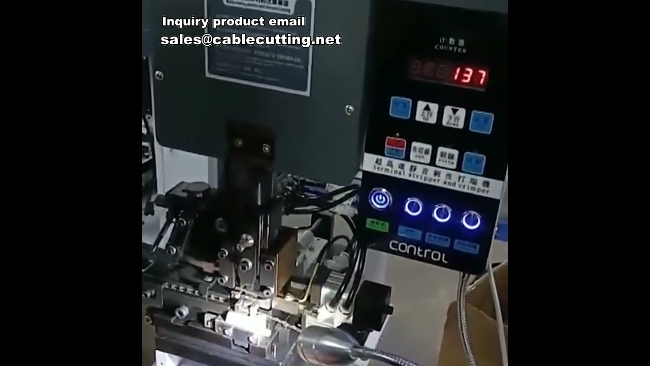 Máquina Automática de Crimpar Terminais, Decapar Cabos e Crimpagem Horizontal