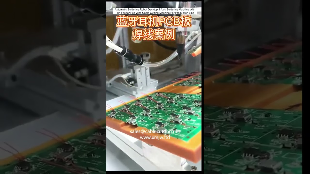 Robô de Solda Automático Desktop 4 Eixos com Alimentador de Estanho e Corte de Cabo para PCB