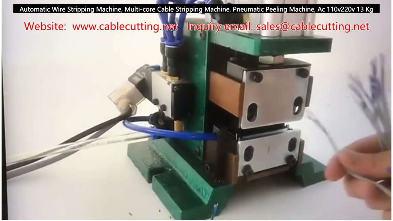 Máquina Automática de Descascar Fios | Descascadora de Cabos Multicore | Máquina Pneumática de Decapagem