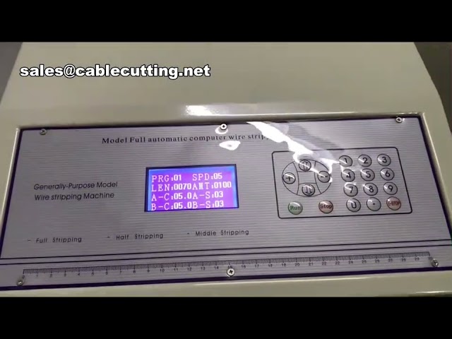 Máquina Elétrica Computadorizada de Corte e Decapagem de Cabos de Cobre com Autoajuste